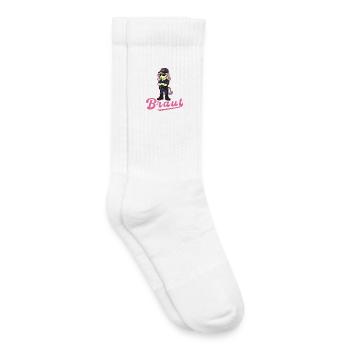 Security der Braut Einhorn JGA Junggesellenabschie - Kinder Tennissocken - Weiß - Rechts