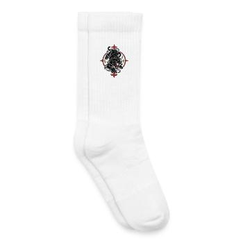 Panthère noire tattoo barbelés agressive - Kids Tennis Socks - white - Right