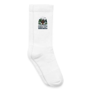 Camping Hiking Mountains Outdoor - Kids Tennis Socks - white - Right