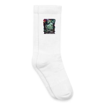 LEBEN IN EINER BLASE – Surreale kosmische Architektur - Kinder Tennissocken - Weiß - Rechts