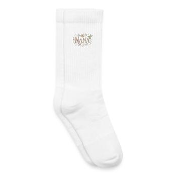 Ruby Throated Hummingbird Nana Grandma - Kids Tennis Socks - white - Right