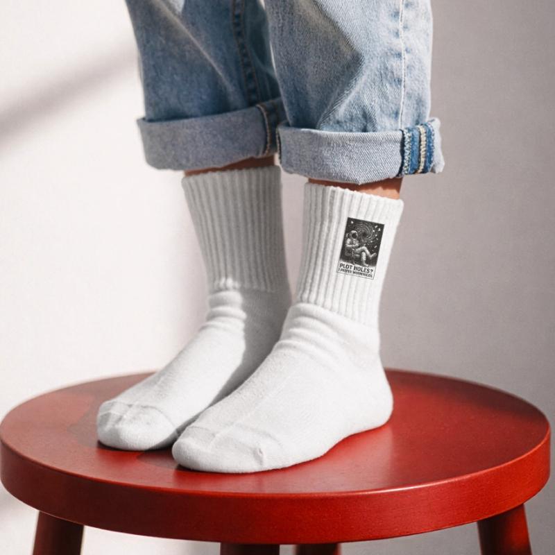 Plotlöcher? Lieber Wurmlöcher | Sci-Fi Kinder Tennissocken