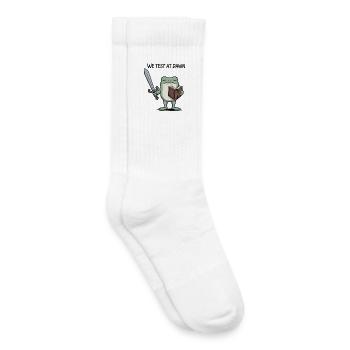 Dawn Test Froschritter - Kinder Tennissocken - Weiß - Rechts