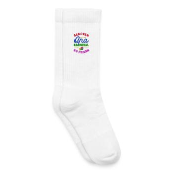 Geboren um mit Opa Karneval zu feiern - Kinder Tennissocken - Weiß - Rechts