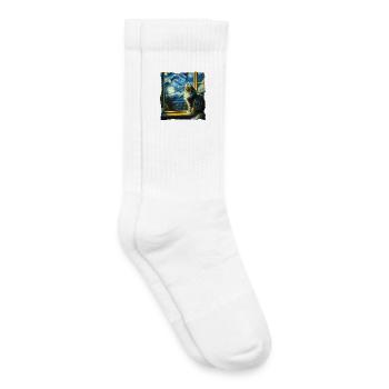 Maine Coon Starry Night - Kinder Tennissocken - Weiß - Rechts