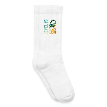 15. Geburtstag Junge Mädchen Gaming Level 15 Jahre - Kinder Tennissocken - Weiß - Rechts