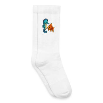 Underwater Friends Seahorses - Kids Tennis Socks - white - Right