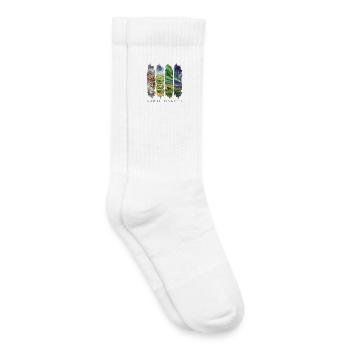 Badlands de voyage du Dakota du Nord et État du Jardin de la Paix - Chaussettes de tennis bio enfant - blanc - Droite