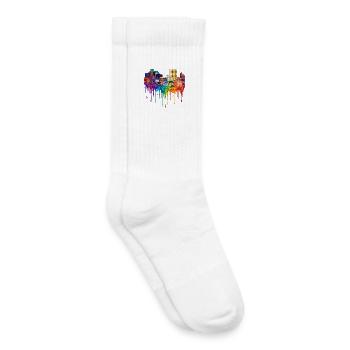 El Paso Texas Dripping Paint - Kids Tennis Socks - white - Right