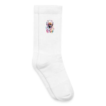 Berger allemand - Chaussettes de tennis bio enfant - blanc - Droite