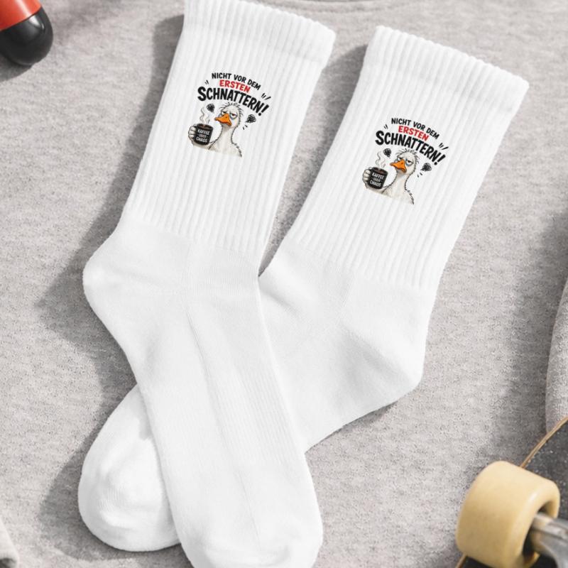  Nicht vor dem ersten Schnattern Kaffee oder Chaos Kinder Tennissocken