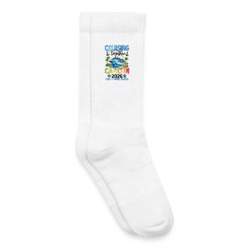 Vacances en famille Cancún 2026 - Chaussettes de tennis bio enfant - blanc - Droite