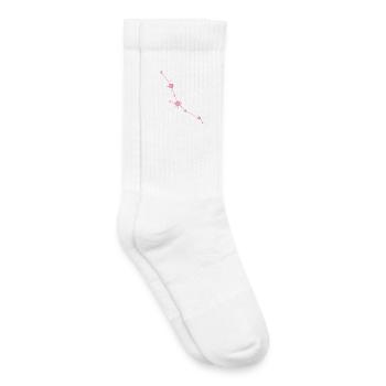 Taurus Star Constellation Zodiac Sign Pastel Pink - Kids Tennis Socks - white - Right
