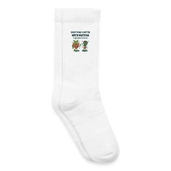 Alles ist besser mit Matcha Green Boost für - Kinder Tennissocken - Weiß - Rechts