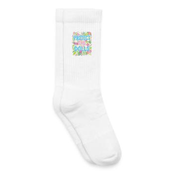 LGBTQ Pride Month - Protect the Dolls - Kids Tennis Socks - white - Right