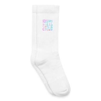 Somebody Feral Child Tie-Dye - Kids Tennis Socks - white - Right