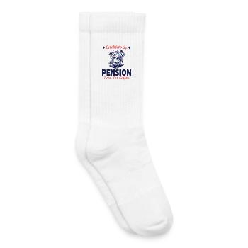 Finally in retirement time for coffee - Kids Tennis Socks - white - Right
