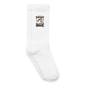Horse Therapy Humor - Kids Tennis Socks - white - Right