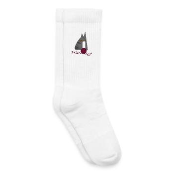 Kätzchen (grau) - Kinder Tennissocken - Weiß - Rechts