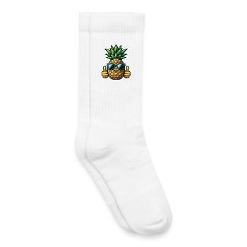 Coole Ananas Fruchtig Sommer Sonnenbrille - Kinder Tennissocken - Weiß - Rechts