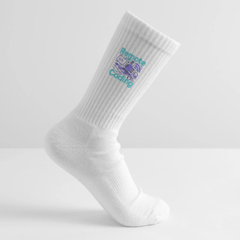 Remote Developer Remote And Coding Web Programmer Kids Tennis Socks