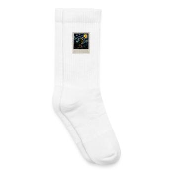 Sternenkatze im Nachtstil - Kinder Tennissocken - Weiß - Rechts