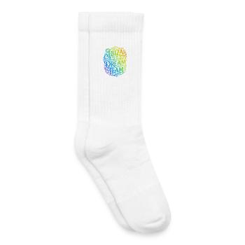 Ibiza Dream Team Colorée - Chaussettes de tennis bio enfant - blanc - Droite