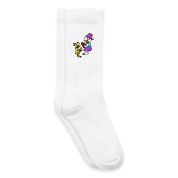 Teddy Ours d’anniversaire des enfants pour la fête des mères - Chaussettes de tennis bio enfant - blanc - Droite
