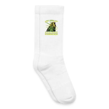 Wellensittich Budgie Grassittich Vogelhalter Humor - Kinder Tennissocken - Weiß - Rechts