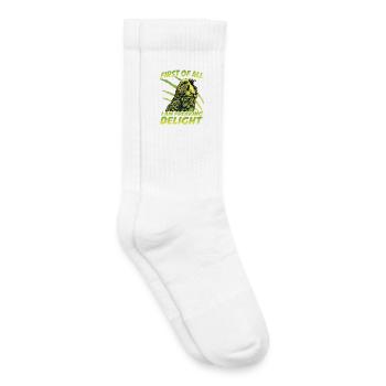 Welli Papagei Vogel Fans frecher Wellensittich - Kinder Tennissocken - Weiß - Rechts
