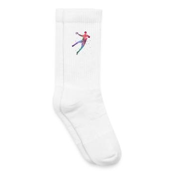 Handballspieler Handballer Weltraum Junge Handball - Kinder Tennissocken - Weiß - Rechts