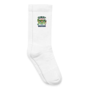 Désolé de planter ce week-end - Chaussettes de tennis bio enfant - blanc - Droite