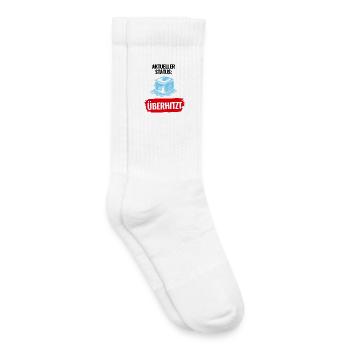 Aktueller_Status_Ueberhitzt Hitzewelle Sommer - Kinder Tennissocken - Weiß - Rechts