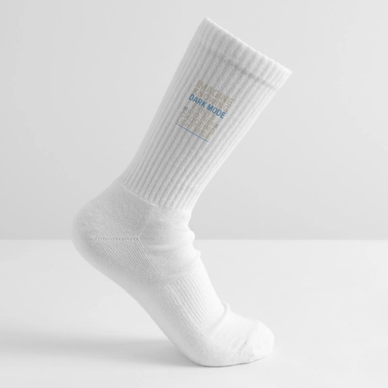 Dark Mode Exists Programmer IT Nerd Coder Office Kids Tennis Socks