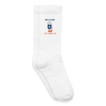 Collectionneur de cartes à collectionner, pas un joueur, je fais juste un échange - Chaussettes de tennis bio enfant - blanc - Droite