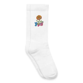 Groovy Marigold Blume 70er Jahre Retro - Kinder Tennissocken - Weiß - Rechts