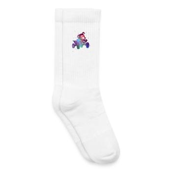 Quad ATV Space Quad Driver Kids Boys Offroad - Kids Tennis Socks - white - Right