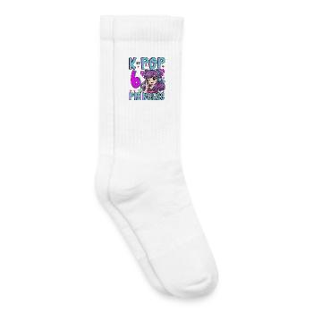 K-Pop-Prinzessin 6 Jahre Geburtstag - Kinder Tennissocken - Weiß - Rechts