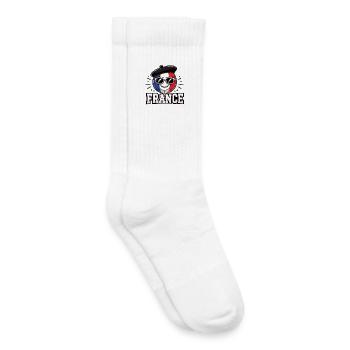Balle de football avec drapeau français Ballon drôle - Chaussettes de tennis bio enfant - blanc - Droite