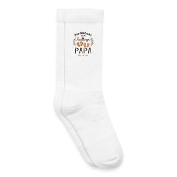 Befördert zum Zwillingspapa Papa von Zwillingen - Kinder Tennissocken - Weiß - Rechts