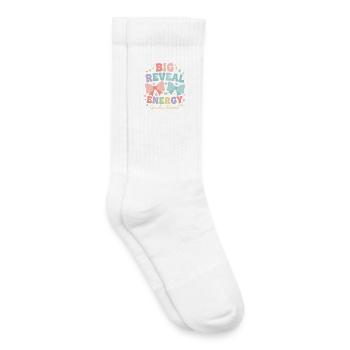 Révélation du sexe Révélation Grosse Révélation Énergie Baby Shower - Chaussettes de tennis bio enfant - blanc - Droite