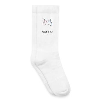 Gender Reveal Whats In The Oven Baby Shower - Kids Tennis Socks - white - Right