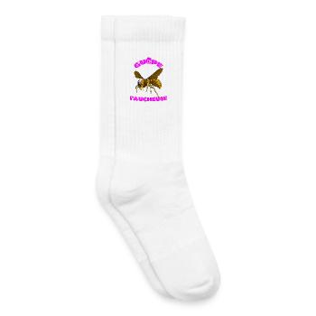 Vector Reaper Wespe – Rosa Bogendesign - Kinder Tennissocken - Weiß - Rechts
