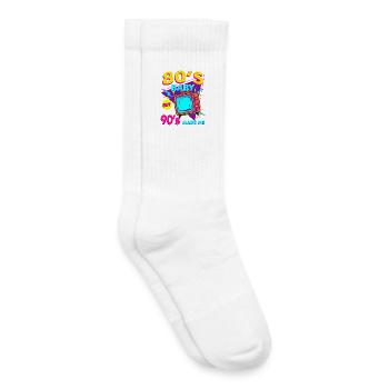 80er90er Neon TV Retro - Kinder Tennissocken - Weiß - Rechts