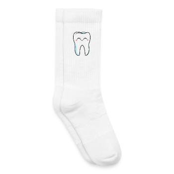 Lächelnder Zahn-Zeichentrick-Zauber - Kinder Tennissocken - Weiß - Rechts