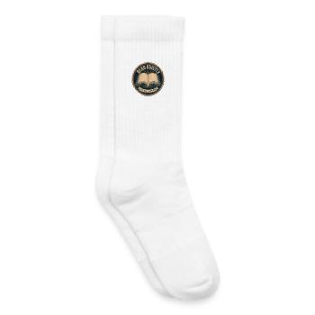 What Is a Silent Book Club Read Quietly Talk Later - Kinder Tennissocken - Weiß - Rechts