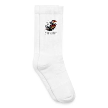 Émotion de but de football allemand - Chaussettes de tennis bio enfant - blanc - Droite