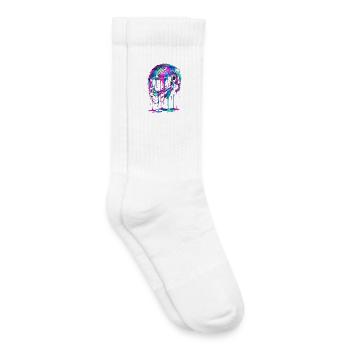 Art du casque goutte-à-goutte néon - Chaussettes de tennis bio enfant - blanc - Droite
