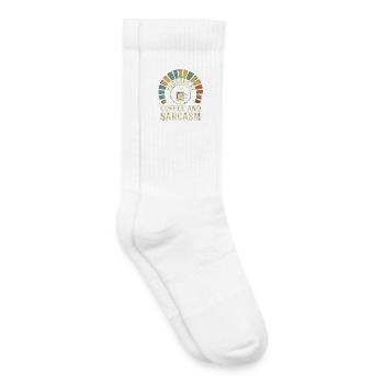 Café et Sarcasme Kaffee - Chaussettes de tennis bio enfant - blanc - Droite