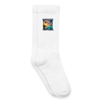 Madeira Portugal Grunge Urlaub Strand - Kinder Tennissocken - Weiß - Rechts